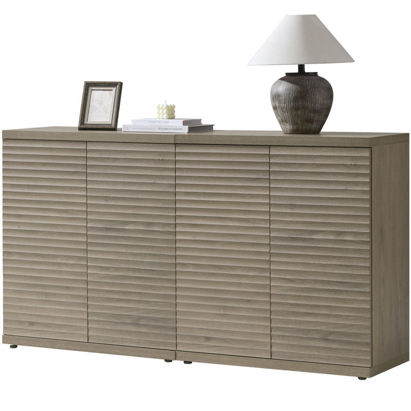 Cesiro 30.9'' W Sideboard With Adjustable Shelves And Doors, Gray Alder, 2