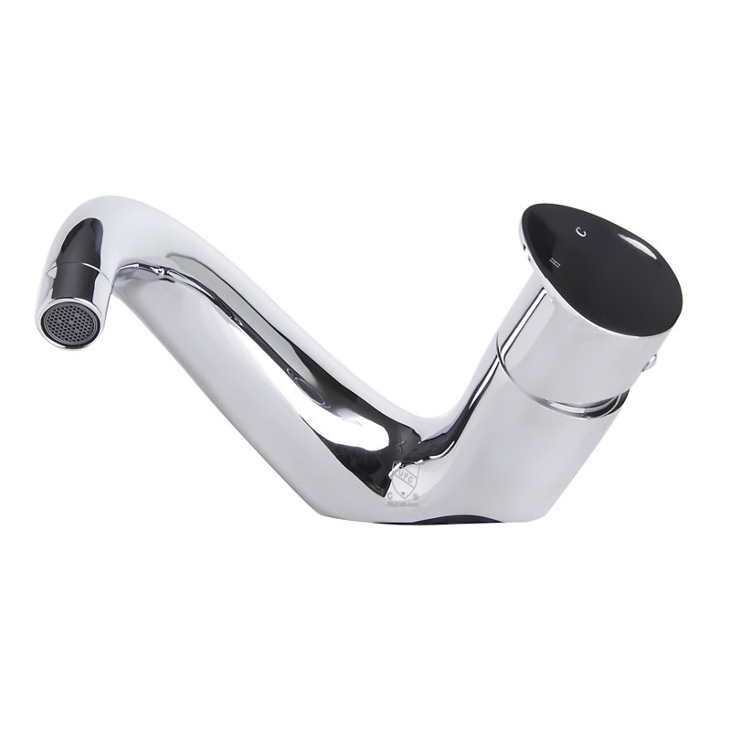 Wave Single-Hole Single-handle Bathroom Faucet, Polished Chrome