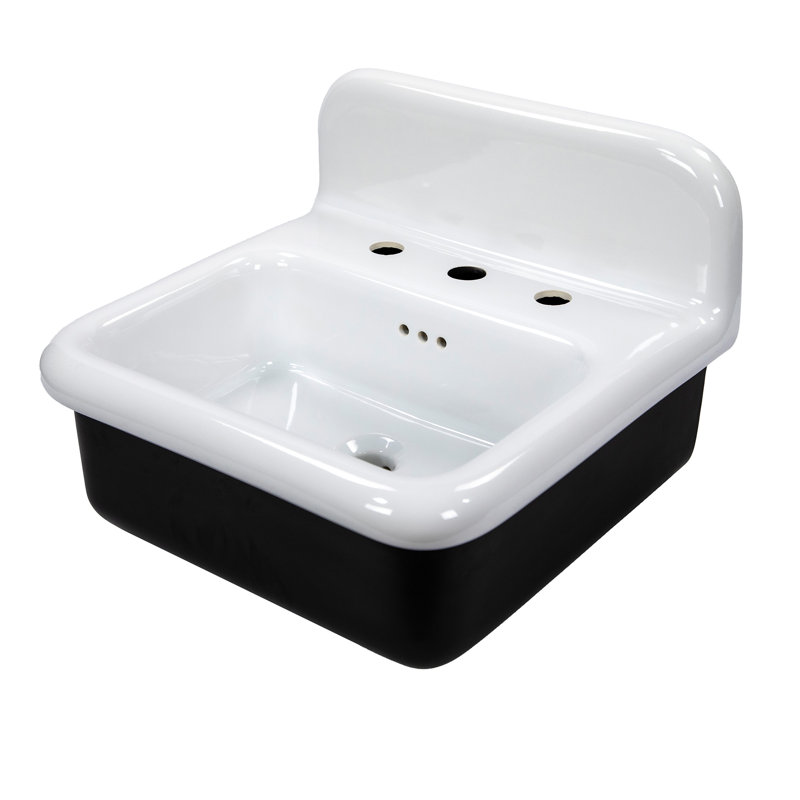 Victorian 19.5'' L Bathroom Sink, Black