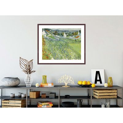 «Vineyard at Auvers» par Vincent van Gogh, impression giclée encadrée