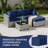 9-Piece Outdoor Cushion Cover Set (Set Of 3 Seats , 5 Backs, 1 Footrest)， Only Covers-119806022