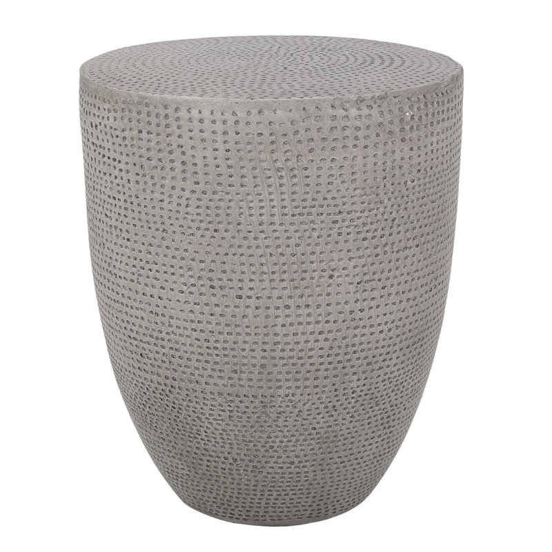 Portable And Lightweight Concrete Accent Table For Any Home Side With Smooth Finish Indoor Outdoor