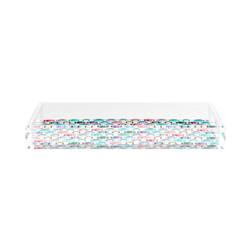 Decorative Tray, 17"W x 10.5"D x 2"H