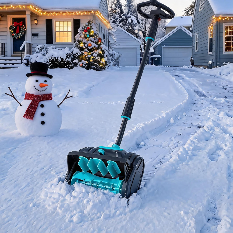 Cordless Snow Shovel, 20V 4.0Ah Battery Powered Electric Snow Blower, 13" Clearing Width, 16.5FT Throwing Distance, Lightweight 13lbs Portable Snow Thrower for Driveway Walkway Step