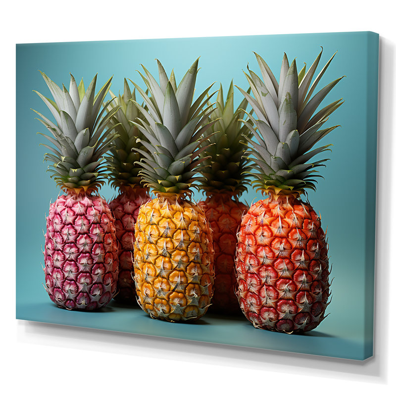 Doux ananas juteux délice I, H 24 po x l 32 po x P 1 po, Toile tendue