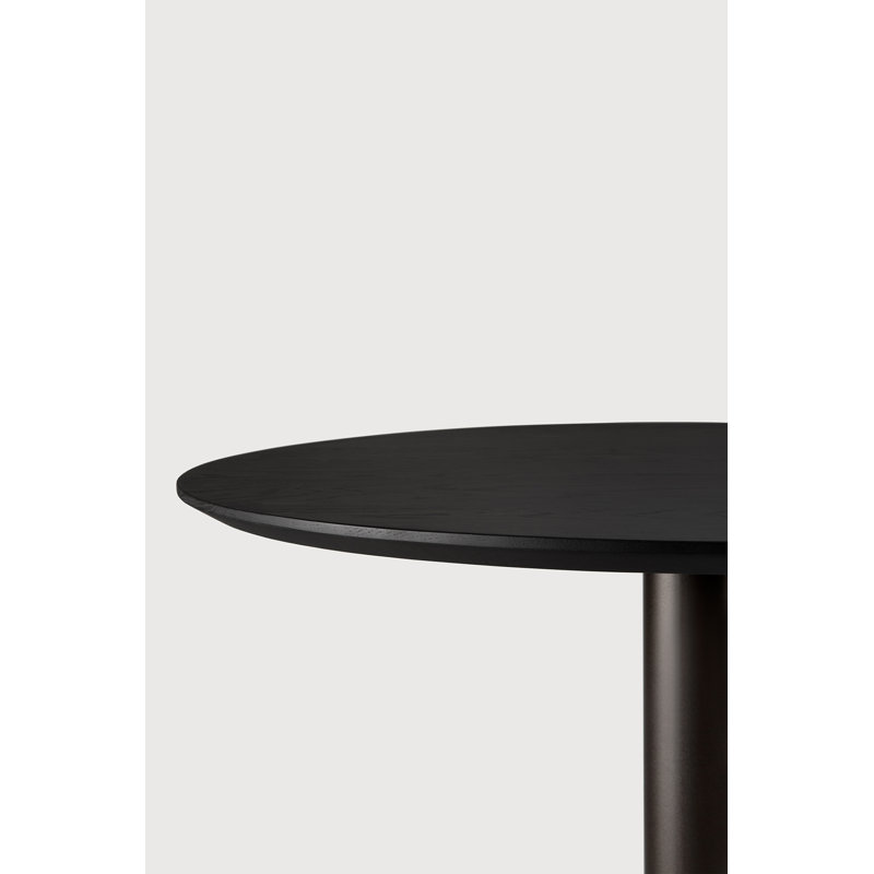 Blend Solid Oak Dining Table, 30"H x 27.5"L x 27.5"W, Black