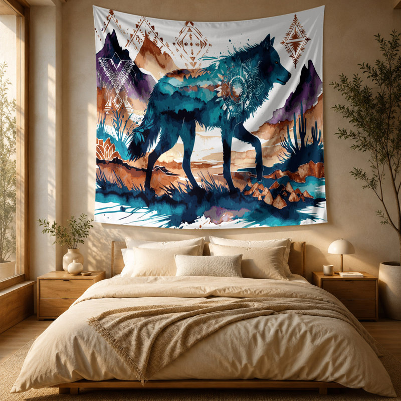 Tapisserie murale «Southwestern Animals» 55, 51 po x 60 po