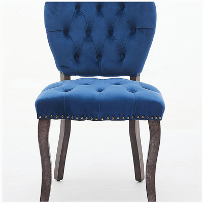 Ensemble de chaises rembourrées French Retro - ensemble de 2 pièces, bleu