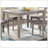 Classic Stylish Natural Finish 5Pc Dining Set Kitchen Dinette Wooden Top Table And Chairs Cushions Seats Ladder Back Chair Dining Room-618526395