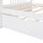 Twin Size Daybed With Trundle, Robust Wood Construction For Extra Sleeping Option Trundle In White, Pine Functional Home Spaces