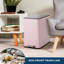 Poubelle à pédale 4 gallons / 15L en acier inoxydable - Couvercle à fermeture en douceur, pédale, seau intérieur amovible - Poubelle compacte de cuisine / salle de bain / bureau - Rose-132915027