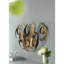 Élément mural feuille d'or, 38,5 x 22 x 4,2 po, pièce de décoration de bureau de chambre à coucher pour le salon, structure en métal solide, simple à monter, article en fer 100% 38,5 x 22 x 4,2 po, décoration, construction, sans effort