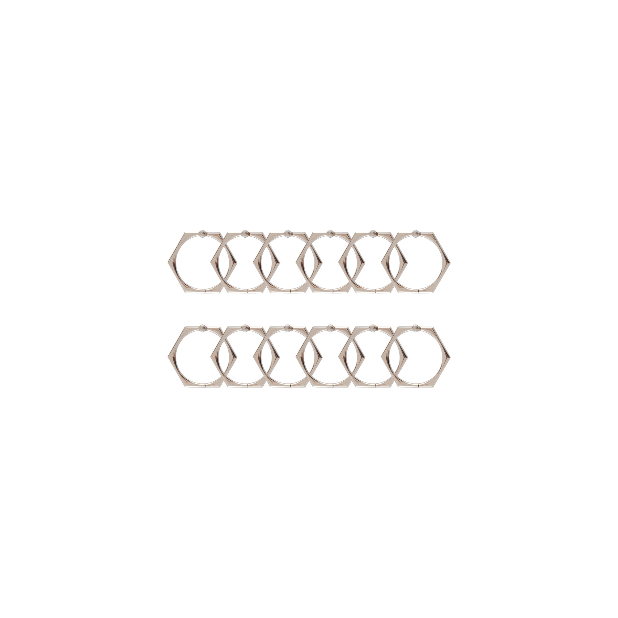Utopia Alley Shower Curtain Hooks, Nickel