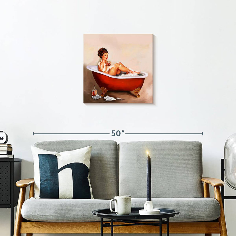 Pin up Whisky Neat Bath, H 20 po x l 20 po
