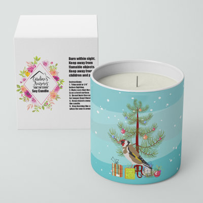 Pine / Christmas Tree Scented Jar Candle with Ceramic Holder