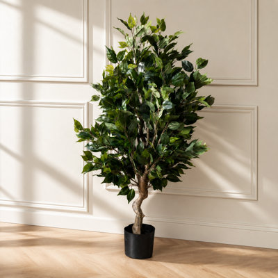 100 cm H Faux Palm and Foliage Tree Plant in Plastic Pot Liner