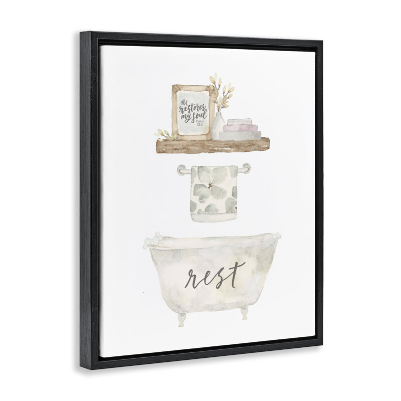 Cadre flottant pour baignoire Restover Proverb, design par Blue Chair Blessing, H 21 po x l 17 po