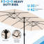 Parasols de marché rectangulaires 108 po à double face sans base-2028211356