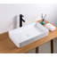 Ruvati 24 x 16 inch Bathroom Vessel Sink White Rectangular Above Counter Porcelain Ceramic