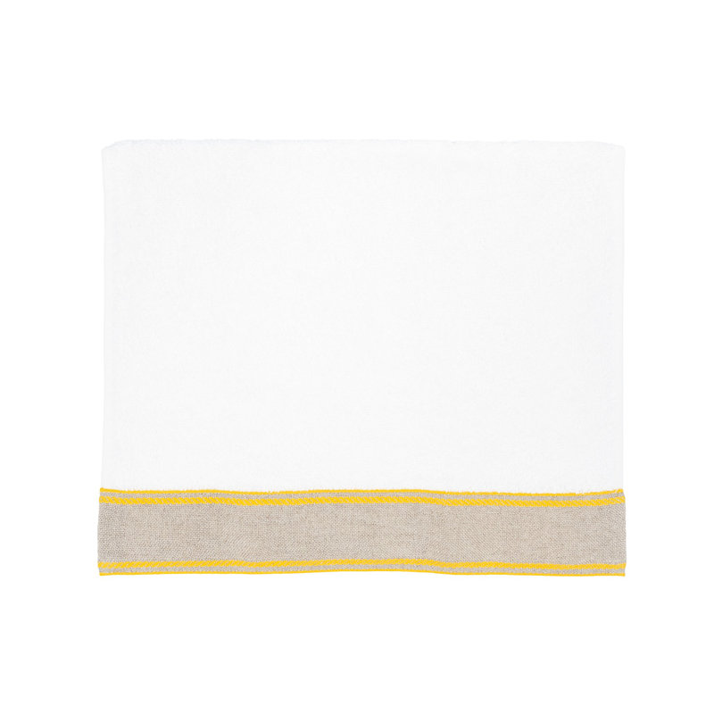 Serviette en coton Loreto, Jaune