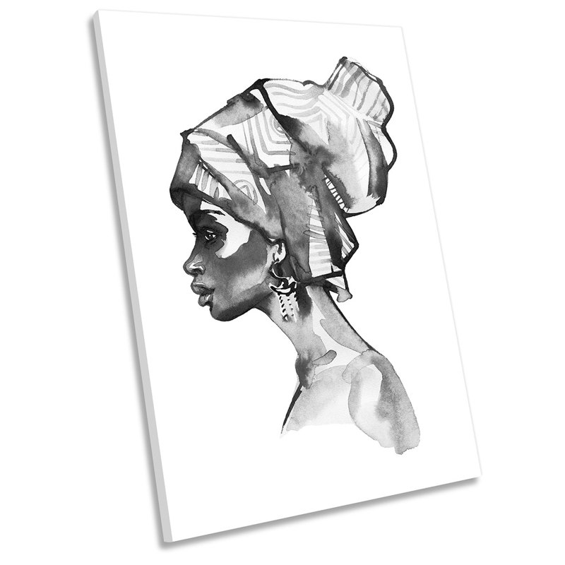 X8292 Beauty Woman Headdress - Wrapped Canvas Art Prints, 45.7cm H x 30.5cm W x 2cm D