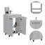 Meuble-lavabo de 24 po Khari, armoire de plancher, porte double, deux tablettes - blanc