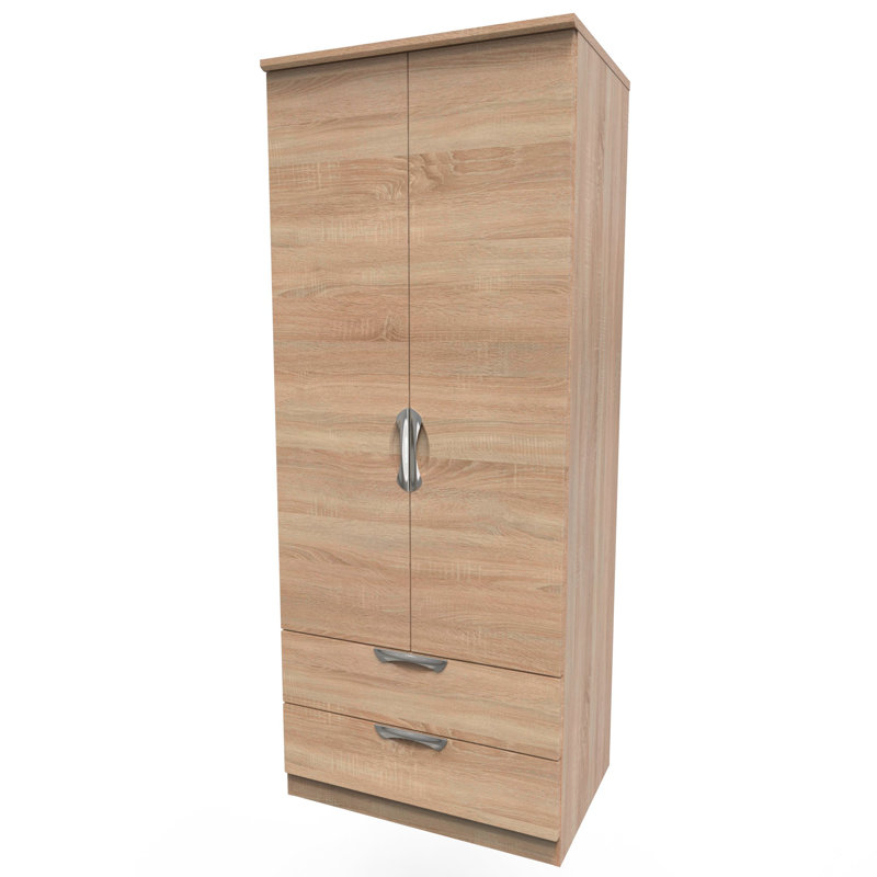 Bhodhini Manufactured Wood Wardrobe, Bardolino Oak