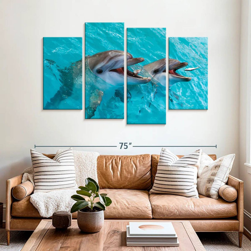 Brampt Cute Dolphins, 42'' H x 68'' W