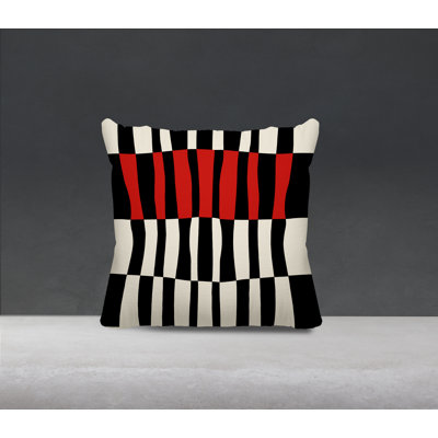 Bianca Checkered Outdoor Reversible Throw Pillow