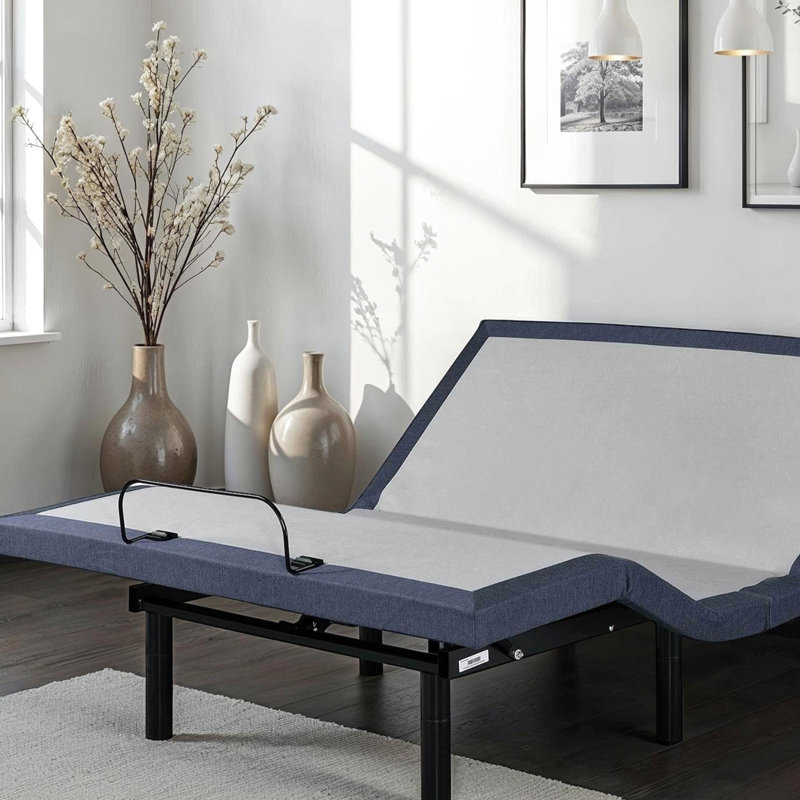 Adjustable Twin Xl Bed Base Offering Head & Foot Position Changes, Three Vibration Modes, Tv/zero Gravity/lounge Preset Positions, 2 Charging Ports, Under Led Lighting, One Touch Return, Center