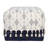 18" Blue 100% Cotton Ottoman