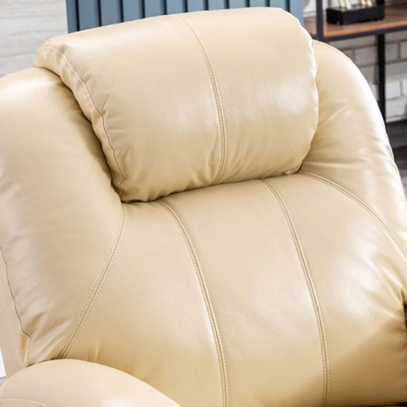 Fauteuil inclinable ergonomique en similicuir respirant, Beige
