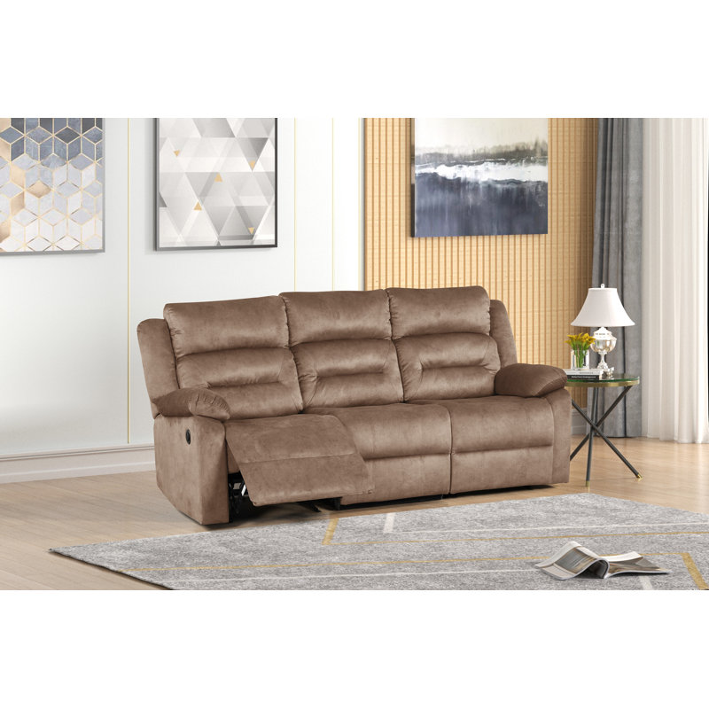 Fauteuil inclinable Octaviean, Tissu bronzé brun clair, Électrique