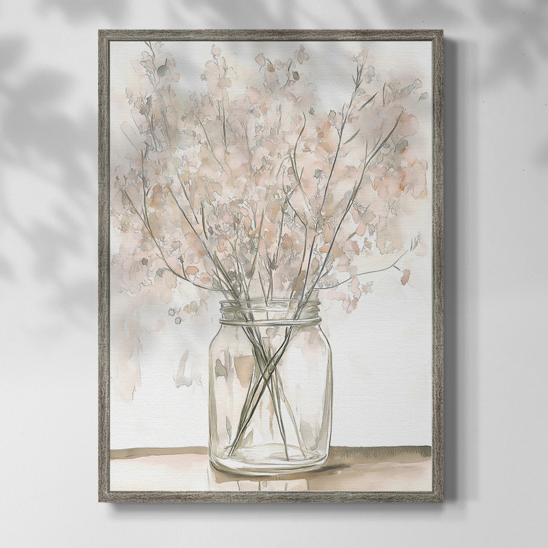 Reproduction encadrée FLORAL Series DLX III - bois massif, H 11 po x l 9 po