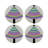 Christmas Tree Brights Round Beaded Placemat Smooth