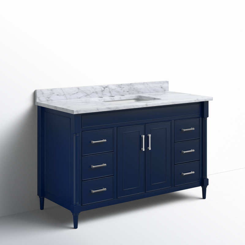 Selene 49'' Navy Blue Freestanding Single Bathroom Vanity