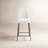 Wyatt Upholstered Bar Stool In Ricotta Boucle And Bronze Metal-907989613