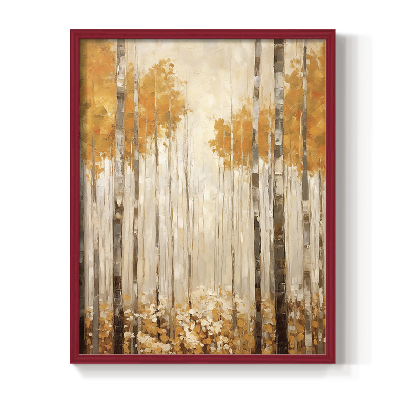 Série ABSTRACT, reproduction encadrée CMLV - bois massif, H 11 po x l 9 po, Rouge