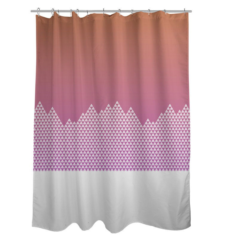 Rideau simple Mountain, Orange / mauve