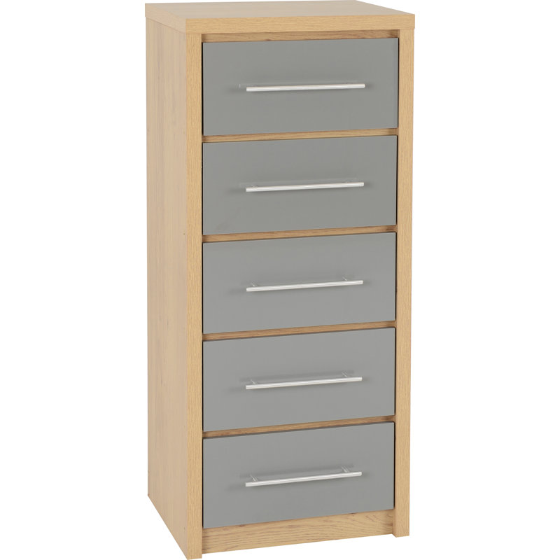 Louisa 5 Drawer Chest, Grey
