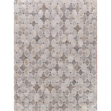 Natural Hide Geometric Handmade Cowhide Beige/Ivory/Dark Gray Area Rug