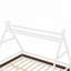 Lit plateforme House avec escalier, structure simple en bois massif, profil bas et design amusant enfantin-980007930-980007934