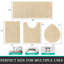 4 Piece Soft Absorbent Microfiber Bath Rug Set With Non-Slip Backing-2081493050