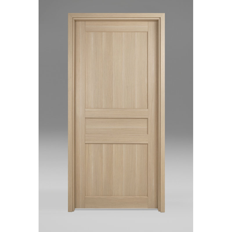 Porte intérieure pré-montée Urban Classic en chêne blanc préfini de finition italienne, 30 po x 80 po, Gauche