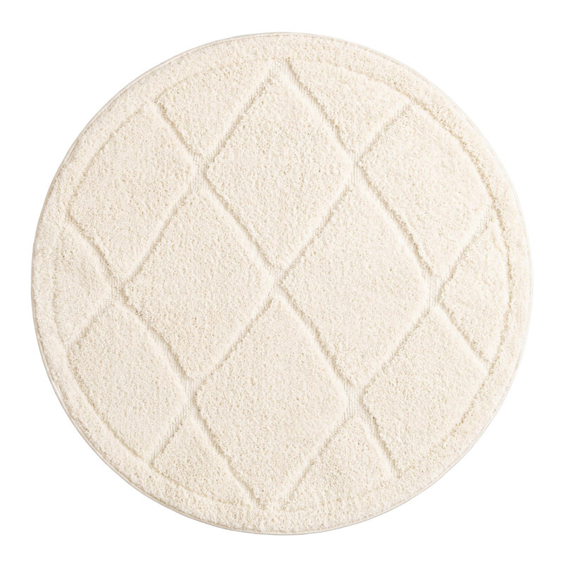 Cand Ivory Area Rug, Round 4'1"