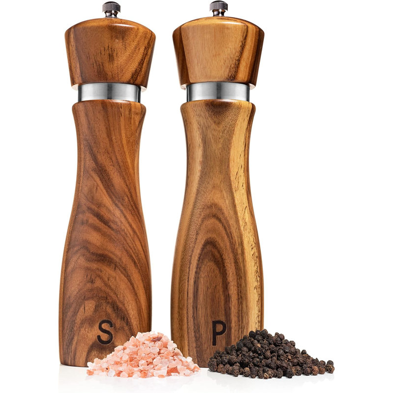 Wooden Salt & Pepper Grinder Set