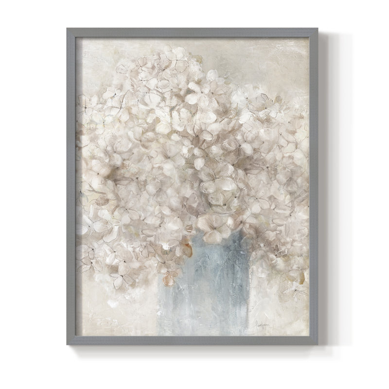 «Hortensias feutrés», Gris, H 11 po x l 9 po