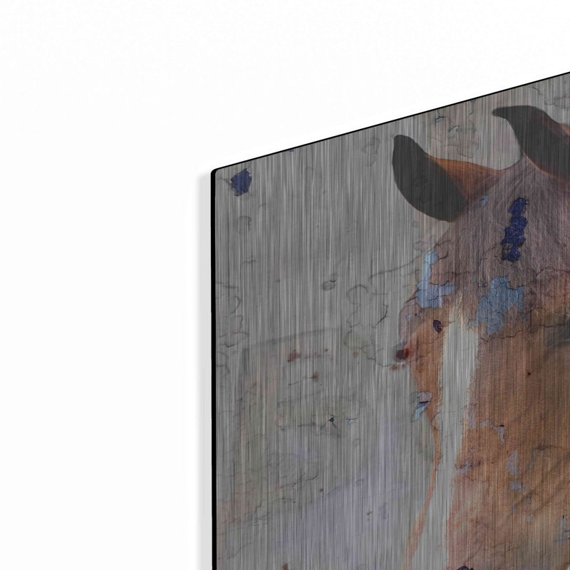 «Buy sell commerce» par Susan Friedman, art mural en métal, H 24 po x l 36 po
