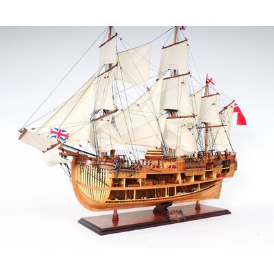 Old Modern Handicrafts HMS Endeavour Open Hull Ship | Wayfair