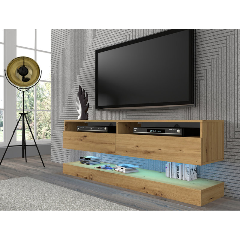 Donan TV Stand for TVs up to 65", Oak Artisan